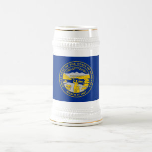 Flagge des Bundesstaates Nebraska Bierglas