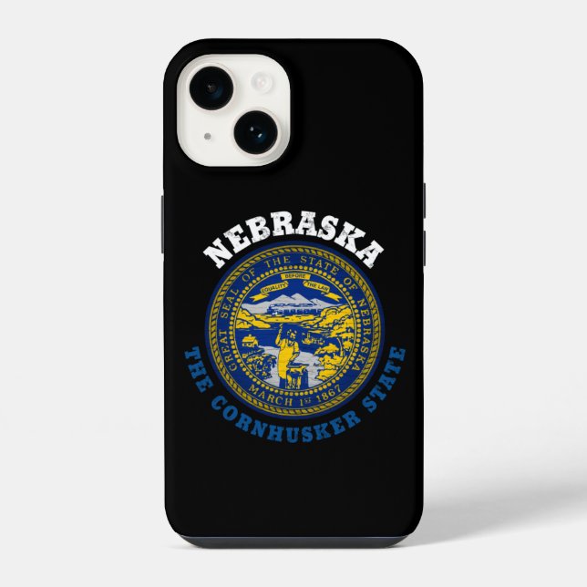 FLAGGE DES BUNDESSTAATES NEBRASKA CORNHUSKER iPhone HÜLLE (Rückseite)