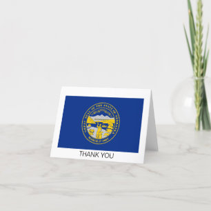 Flagge des Bundesstaates Nebraska Dankeskarte