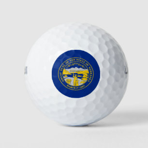 Flagge des Bundesstaates Nebraska Golfball