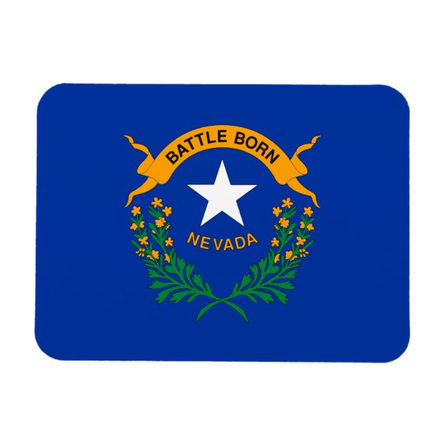 Flagge des Bundesstaates Nevada Magnet (Horizontal)