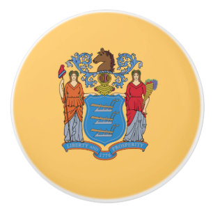 Flagge des Bundesstaates New Jersey Keramikknauf