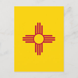 Flagge des Bundesstaates New Mexico Postkarte