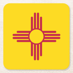 Flagge des Bundesstaates New Mexico Rechteckiger Pappuntersetzer