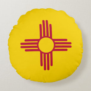 Flagge des Bundesstaates New Mexico Rundes Kissen