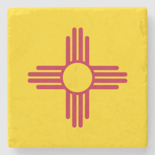 Flagge des Bundesstaates New Mexico Steinuntersetzer
