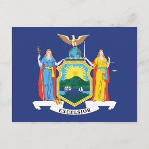 Flagge des Bundesstaates New York Empire State Fre Postkarte