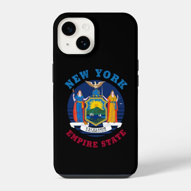 FLAGGE DES BUNDESSTAATES NEW YORK iPhone HÜLLE (Rückseite)