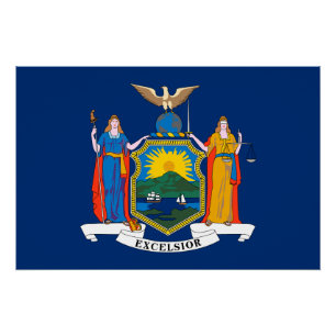 Flagge des Bundesstaates New York Poster