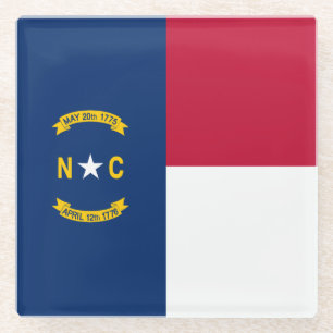 Flagge des Bundesstaates North Carolina Glasuntersetzer