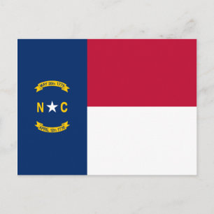Flagge des Bundesstaates North Carolina Postkarte