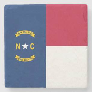 Flagge des Bundesstaates North Carolina Steinuntersetzer