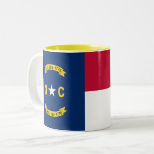 Flagge des Bundesstaates North Carolina Zweifarbige Tasse