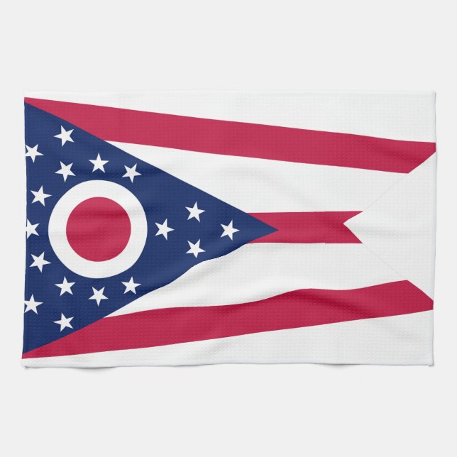 Flagge des Bundesstaates Ohio Handtuch (Horizontal)