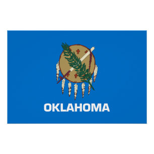 Flagge des Bundesstaates Oklahoma Poster