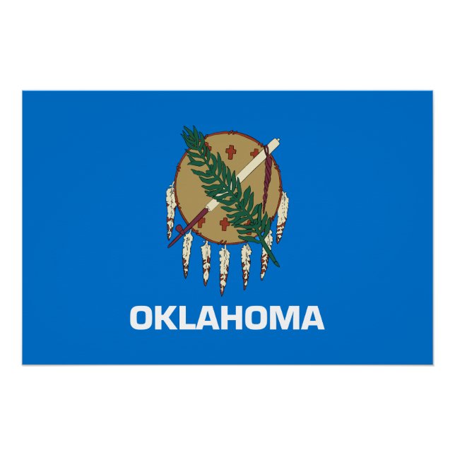 Flagge des Bundesstaates Oklahoma Poster (Vorderseite)