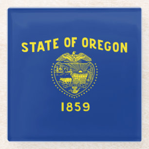 Flagge des Bundesstaates Oregon Glasuntersetzer