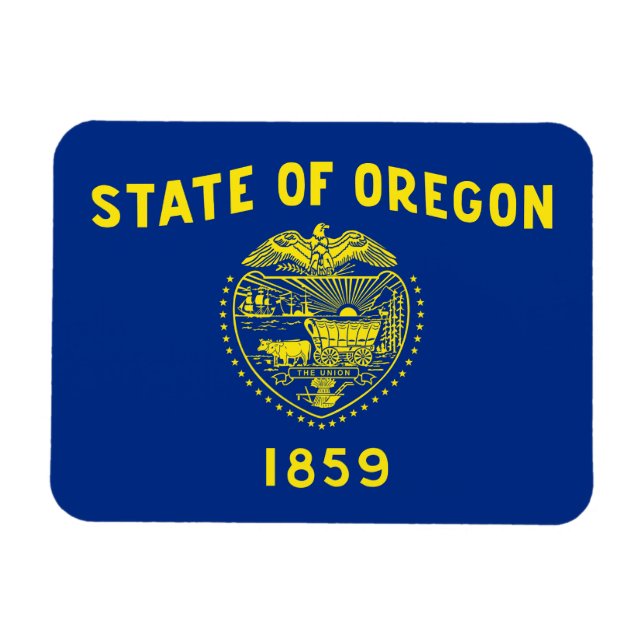 Flagge des Bundesstaates Oregon Magnet (Horizontal)