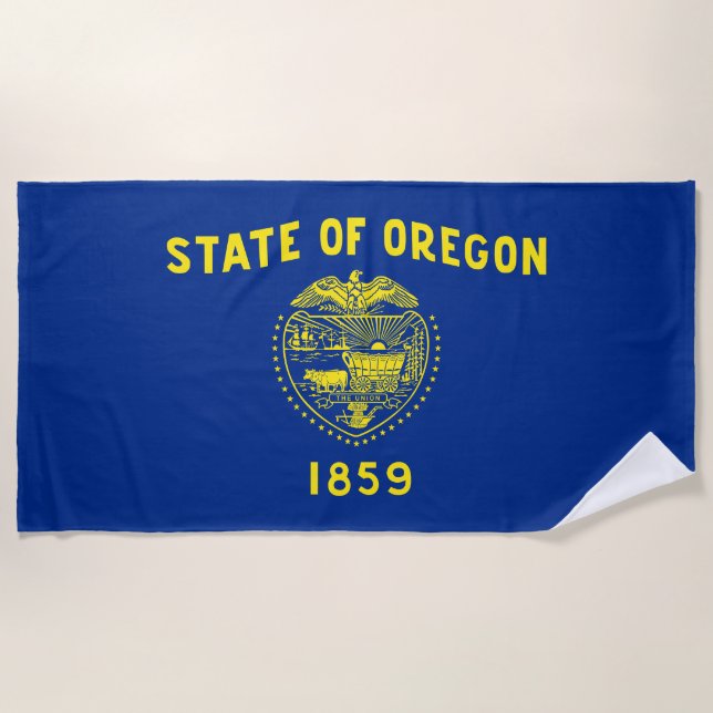 Flagge des Bundesstaates Oregon Strandtuch (Vorderseite)