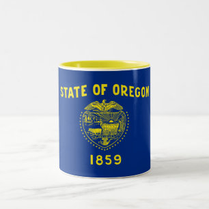 Flagge des Bundesstaates Oregon Zweifarbige Tasse