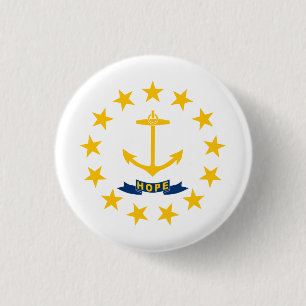 Flagge des Bundesstaates Rhode Island Button
