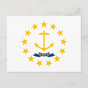 Flagge des Bundesstaates Rhode Island Postkarte