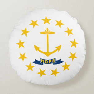 Flagge des Bundesstaates Rhode Island Rundes Kissen