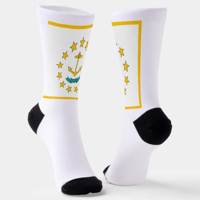 Flagge des Bundesstaates Rhode Island Socken (Gewinkelt)
