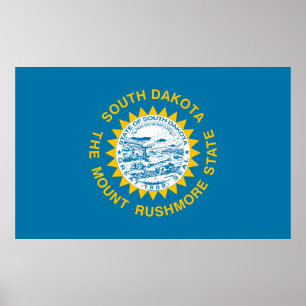 Flagge des Bundesstaates South Dakota Poster