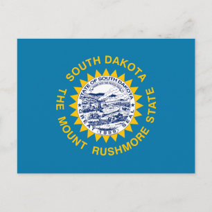 Flagge des Bundesstaates South Dakota Postkarte