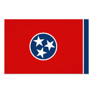 Flagge des Bundesstaates Tennessee Fotodruck