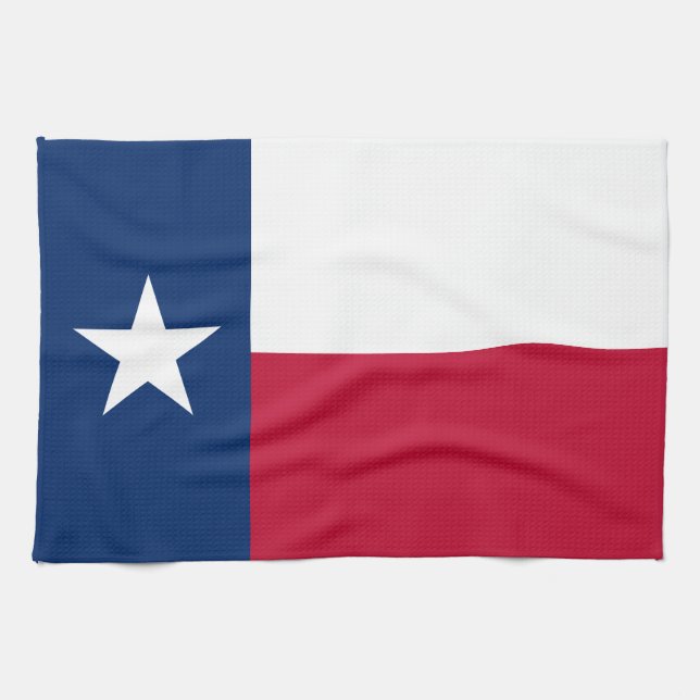 Flagge des Bundesstaates Texas Geschirrtuch (Horizontal)