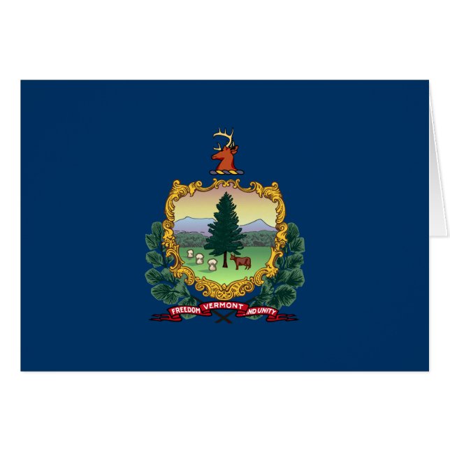 Flagge des Bundesstaates Vermont (Vorderseite (Horizontal))