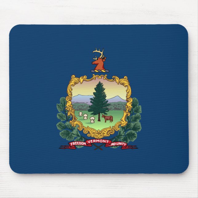 Flagge des Bundesstaates Vermont Mousepad (Vorne)
