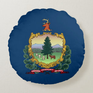 Flagge des Bundesstaates Vermont Rundes Kissen