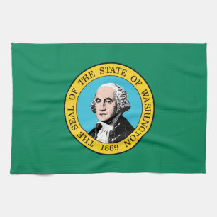 Flagge des Bundesstaates Washington Geschirrtuch
