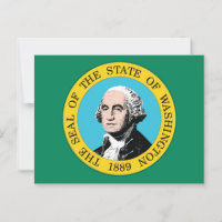 Flagge des Bundesstaates Washington Grünes Feldpor