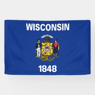 Flagge des Bundesstaates Wisconsin Banner