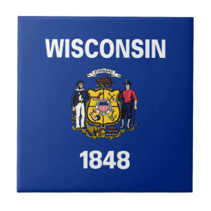 Flagge des Bundesstaates Wisconsin Fliese