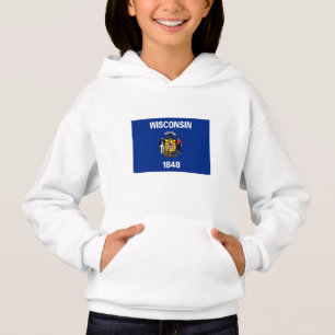 Flagge des Bundesstaates Wisconsin Hoodie