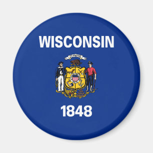 Flagge des Bundesstaates Wisconsin Magnet