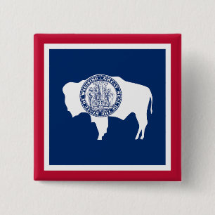 Flagge des Bundesstaates Wyoming Button