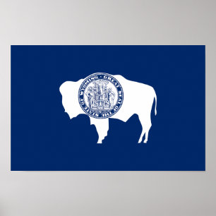 Flagge des Bundesstaates Wyoming Poster