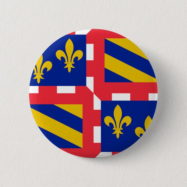 Flagge des Burgunds (Frankreich) Button (Vorderseite)