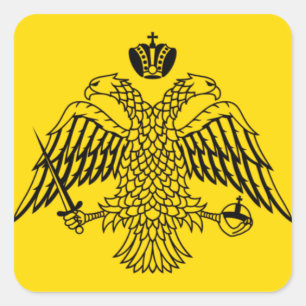 Flagge des Byzantinischen Reiches Quadratischer Aufkleber