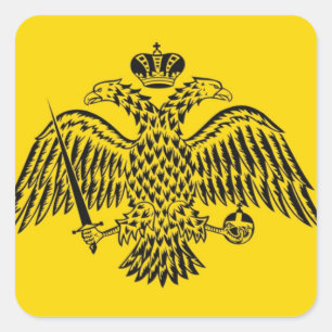 Flagge des Byzantinischen Reiches Quadratischer Aufkleber