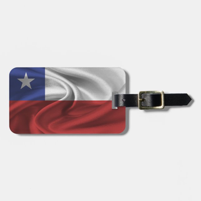 Flagge des Chilen Gepäckanhänger (Vorderseite horizontal)
