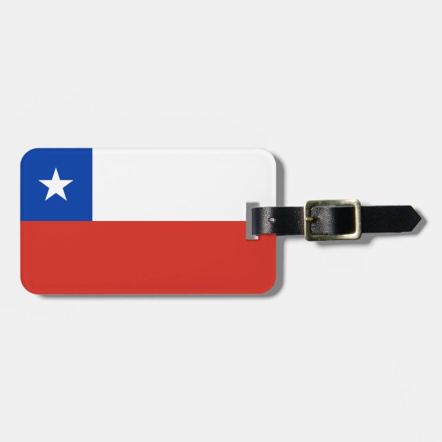 Flagge des Chilen Gepäckanhänger (Vorderseite horizontal)