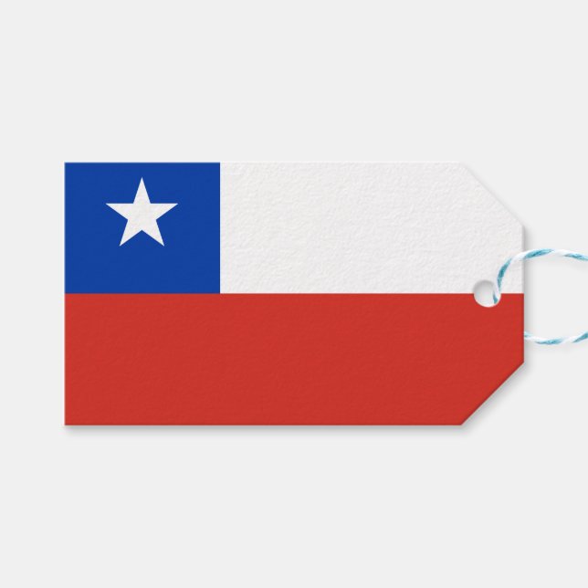 Flagge des Chilen Geschenkanhänger (Vorderseite (Horizontal))