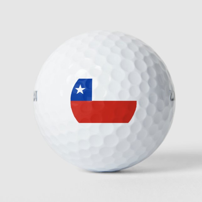 Flagge des Chilen Golfball (Vorderseite)